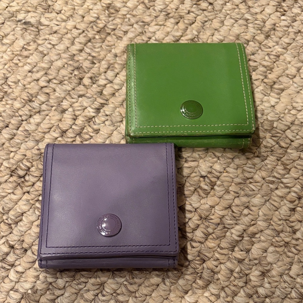 Coach Green and Purple Leather Wallets